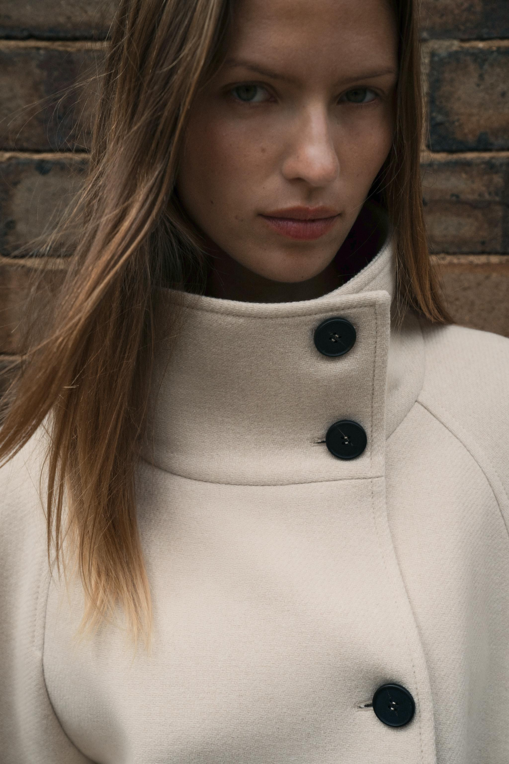 LONG WOOL COAT WITH HIGH NECK | Zara US