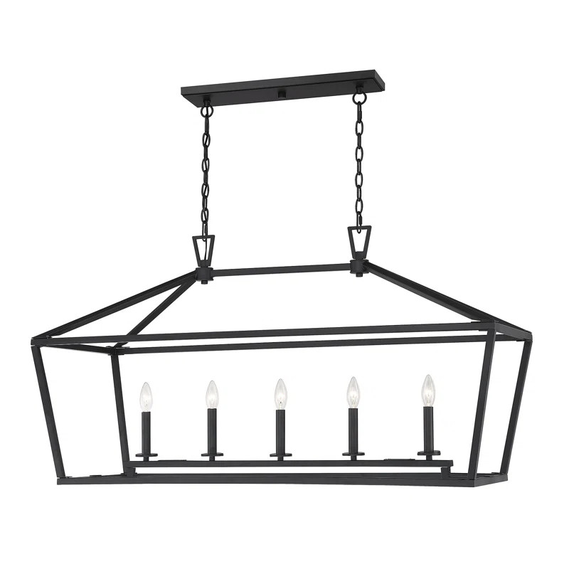 Israel 5 - Light Kitchen Island Linear Pendant | Wayfair Professional