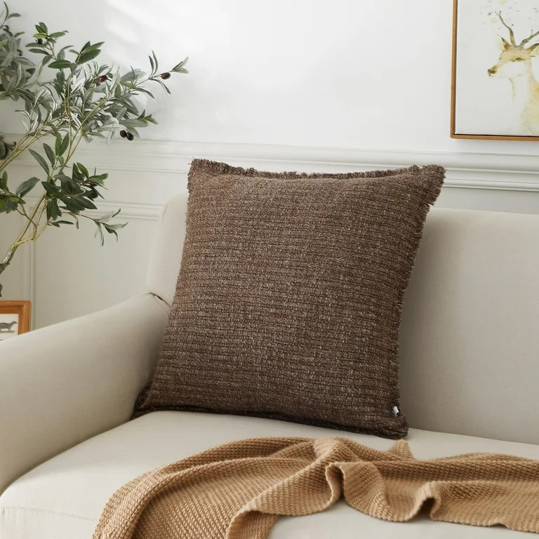 Better Homes and Gardens 22" x 22" Brown Basket Sunny Decorative Pillow for Adults | Walmart (US)