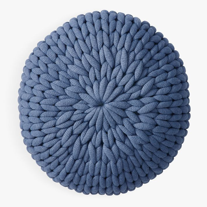 Round Chunky Knit Pillow | Pottery Barn Teen