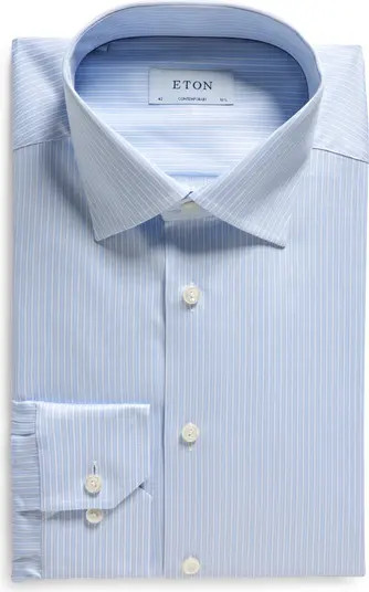 Contemporary Fit Stripe Cotton Dress Shirt | Nordstrom
