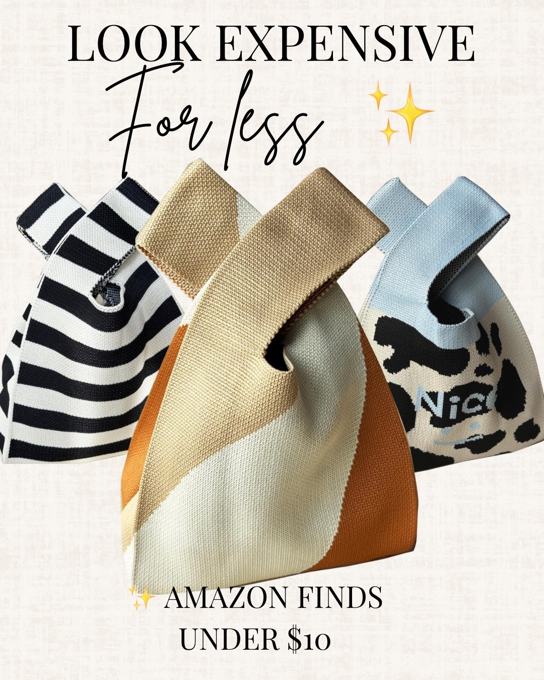 ✨ Look Expensive for Less ✨

These Amazon knit handbags look boutique-worthy but cost less than $10! The perfect accessory to elevate your summer wardrobe without overspending.

Which style is your favorite? 🖤🤎🩵

#LTKStyle #AmazonFinds #AffordableFashion #SummerStyle #FashionOver50 #amazonaffiliate

#LTKU #LTKOver40 #LTKvlog