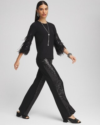 Juliet Sequin Wide Leg Pant | Chico's