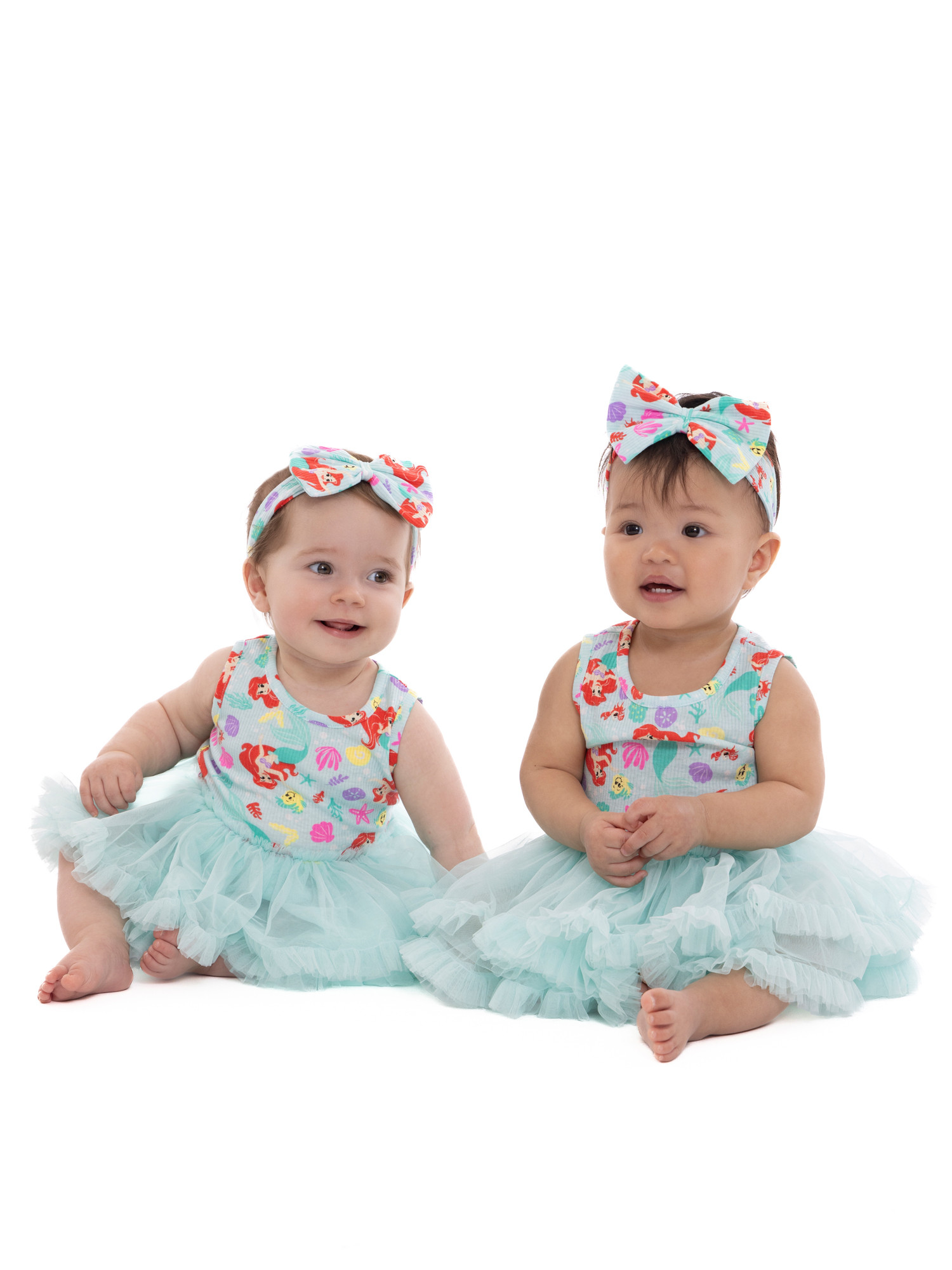 Disney Princess Ariel Baby Girl All Over Print Tutu with Matching Headband, 2 Piece, Sizes 12 Mon... | Walmart (US)