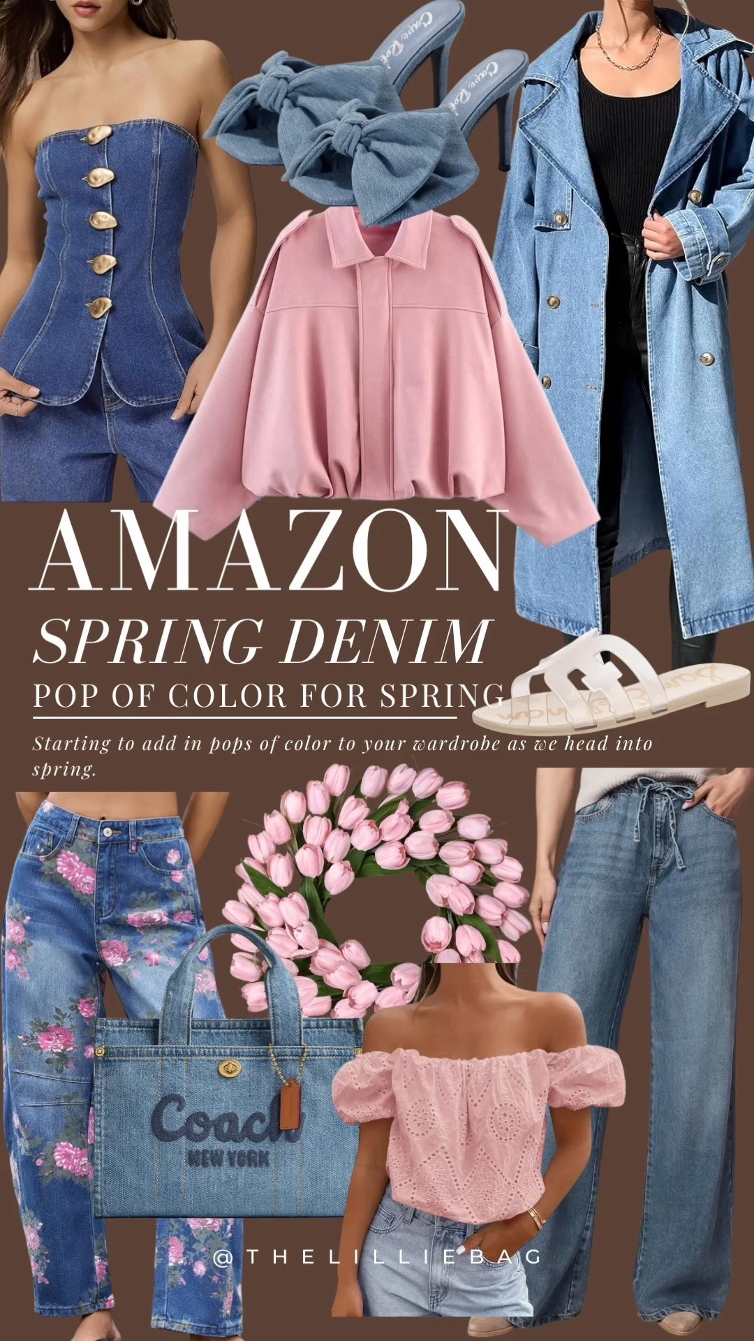 Spring trends: denim and pops color! 

Dark wash denim. Tulips. Spring. Spring outfit. 

#LTKSeasonal #LTKootd