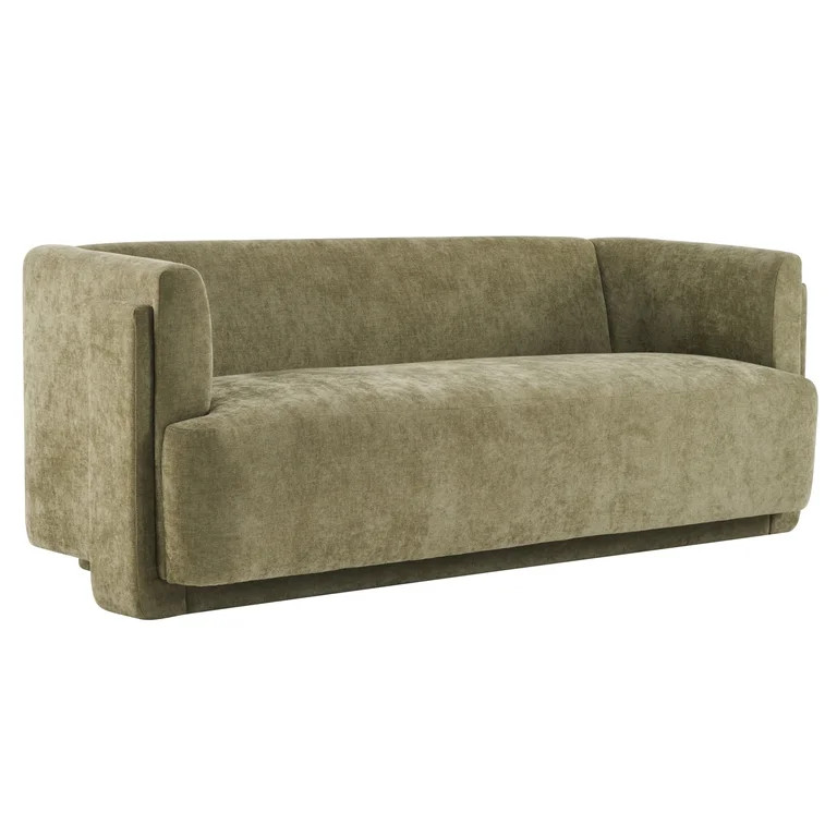 Christopher Knight Home 77.5" Modern Upholstered Sofa, 3 Seater Living Room Couch, Olive Green | Walmart (US)