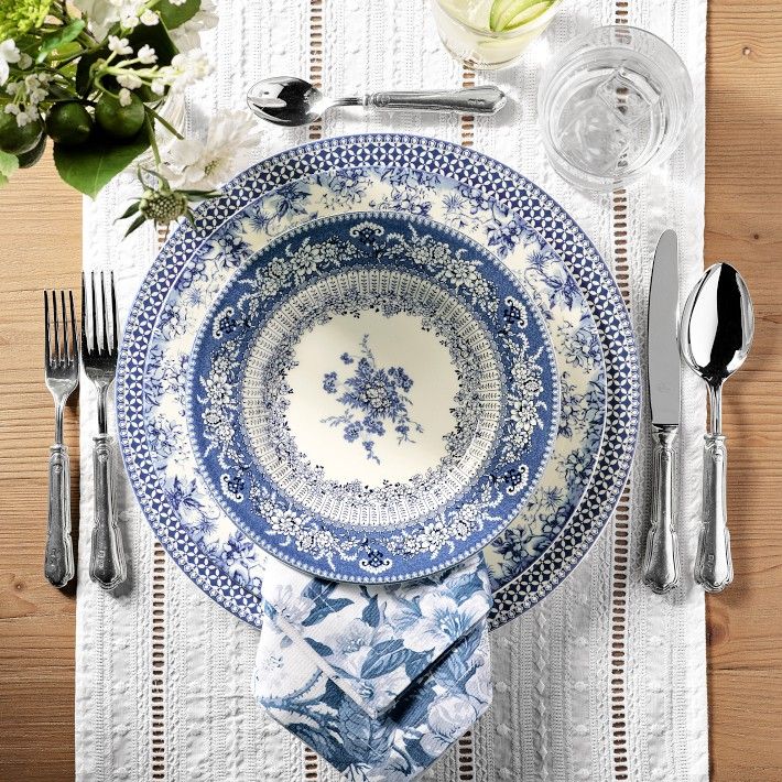 English Floral Dinner Plates, Set of 4 | Williams-Sonoma