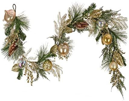 HGTV Home Collection Unlit Artificial Christmas Garland, Mixed Branch Tips and Fern Fronds, Flexi... | Amazon (US)