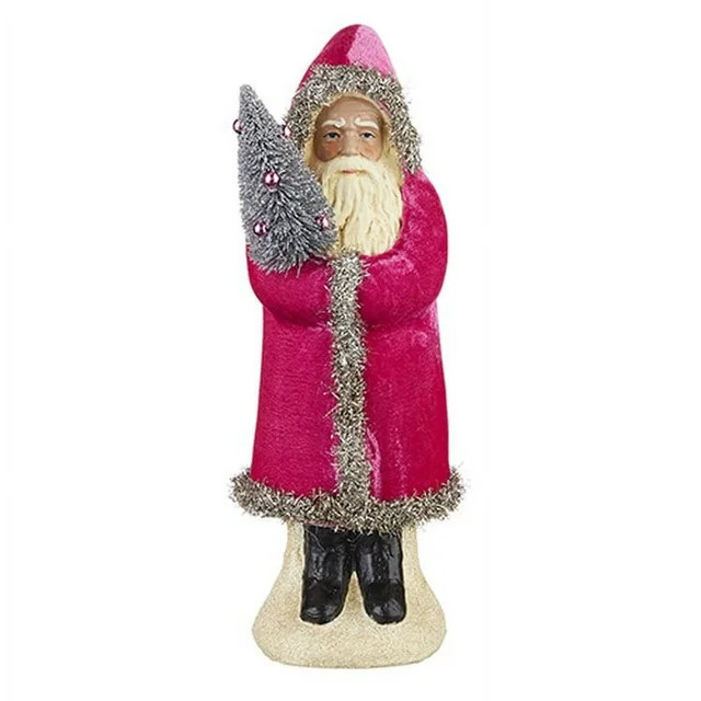 Raz Imports 2022 Collected Christmas 12" Pink Velvet Santa | Walmart (US)