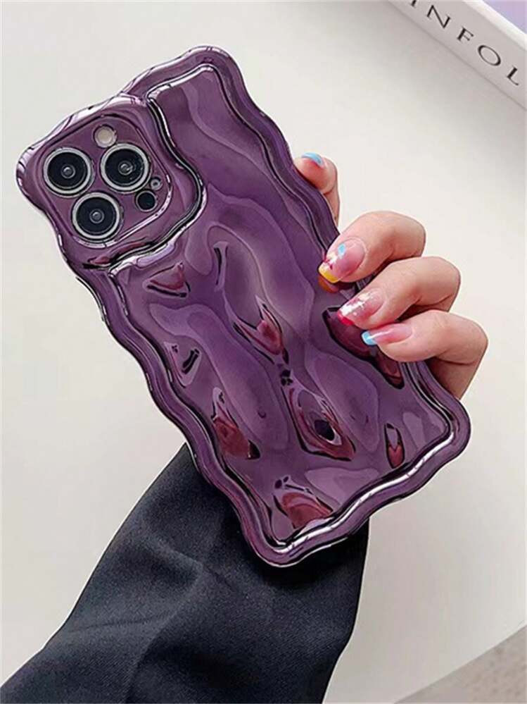 Premium Electroplated Floral Meteorite Pattern Silver Phone Case Compatible With IPhone 17/17 Pro Max/17/17 Air/17 Pro/16/16 Pro/16 Pro Max/16 Plus/16e | SHEIN