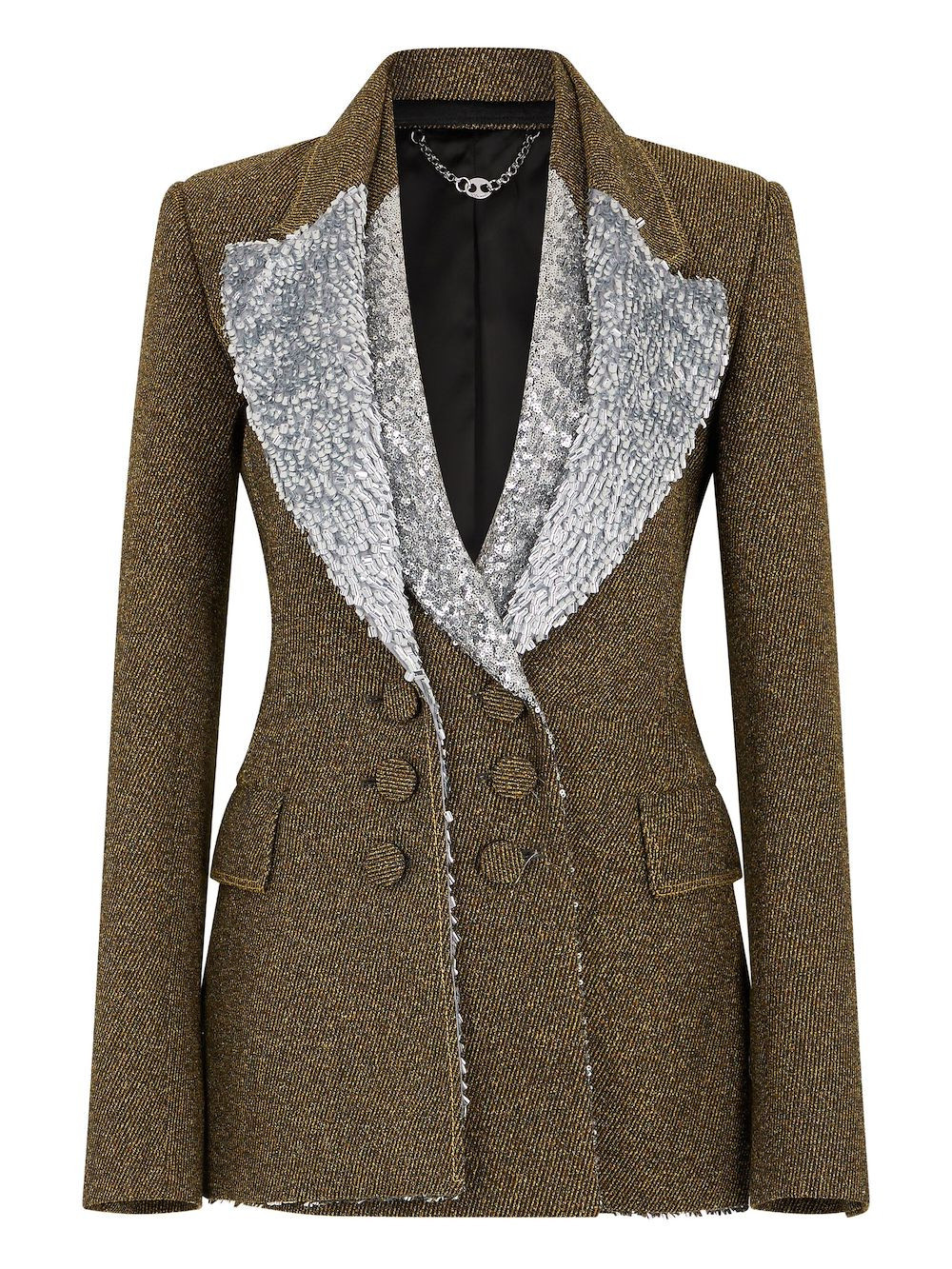Rabanne sequin-embellished layered blazer - Green | Farfetch Global