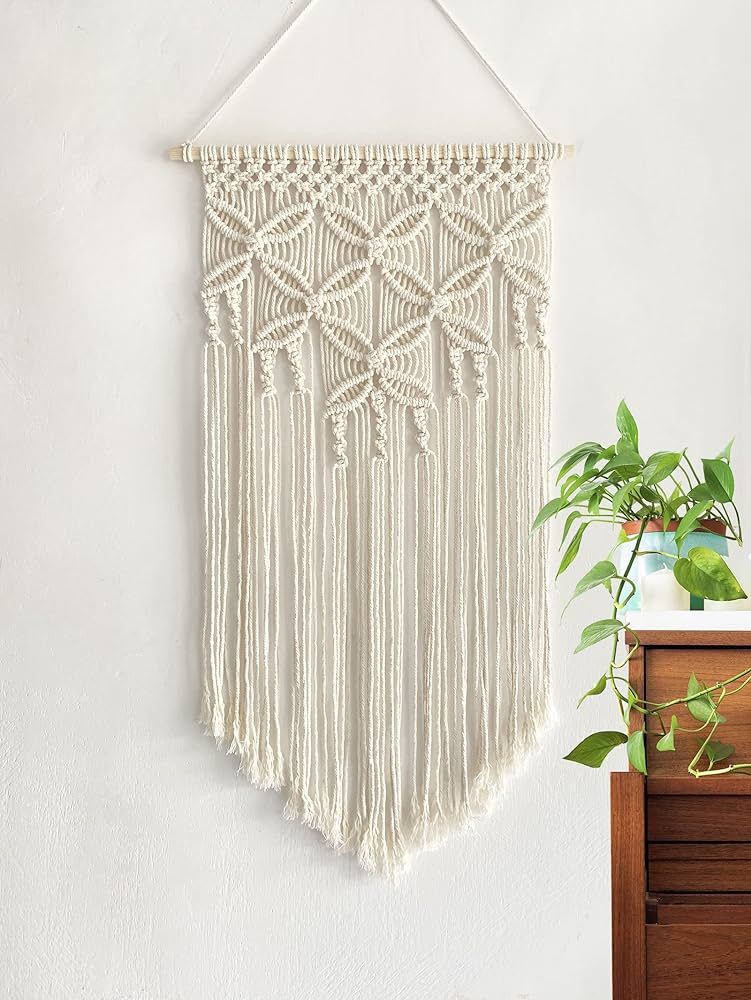 Winterdemoon Handmade Cotton Home Decor Macrame Wall Hanging | Amazon (US)