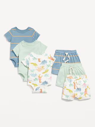Unisex Bodysuit and Shorts 6-Pack for Baby | Old Navy (US)