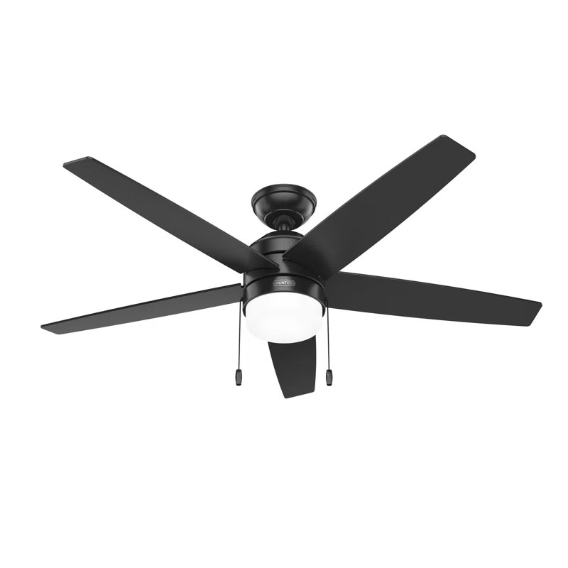 52" Bardot 5 - Blade Ceiling Fan With LED Light Kit And Pull Chain | Wayfair North America