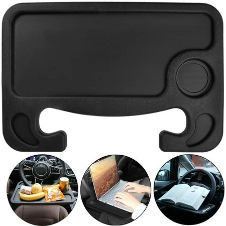 BTideas Car Steering Wheel Desk for Laptop,2 in 1 Multipurpose Car Trays for Eating & Work(Black) | Walmart (US)