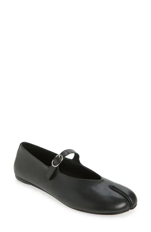 Jeffrey Campbell Preakness Split Toe Mary Jane Flat in Black at Nordstrom, Size 8.5 | Nordstrom