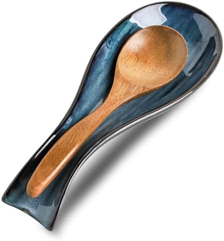 Spoon Rest for Stove Top, Ceramic Large 8.7 Inch Spoon Holder for Kitchen Counter, Porcelain Uten... | Amazon (US)