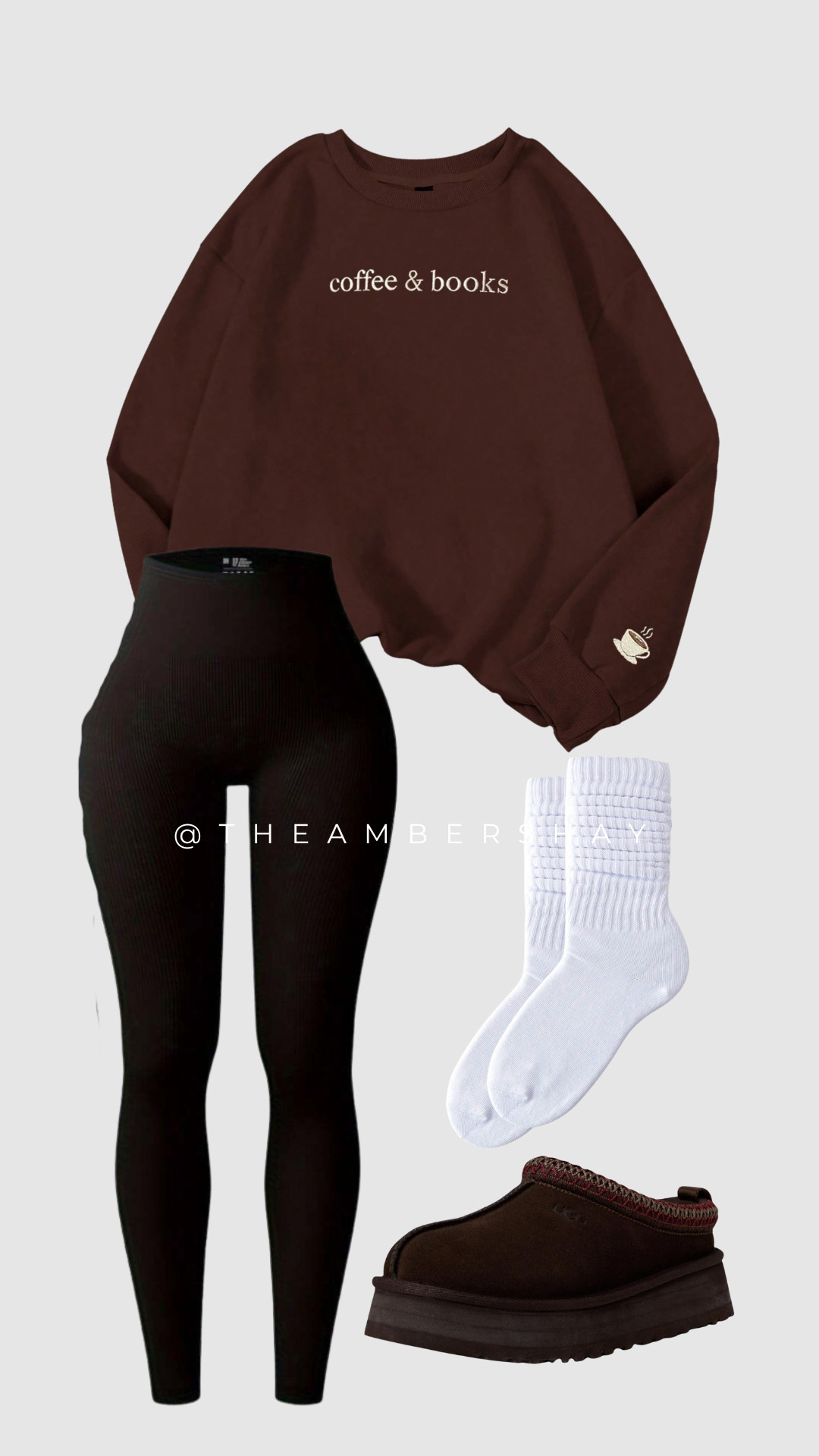 Cozy girl uniform 💅🏽
When comfort meets cute — this SHEIN “Coffee & Books” sweatshirt and ribbed leggings combo is giving effortless off-duty vibes. Styled with classic Tazz II Uggs for that clean, comfy aesthetic ✨

Shop this comfy-chic look on my LTK 🤍

#LTKFinds #LTKFallStyle #LTKfashion #SheinFinds #uggs #OOTDinspo #AthleisureOutfit #ComfyChic #CasualOOTD #FallOutfitIdeas #MinimalStyle #StreetStyleVibes #OutfitInspo #NeutralOutfits #HomebodyStyle 

 #LTKSaleAlert #LTKStyleTip #LTKShoeCrush