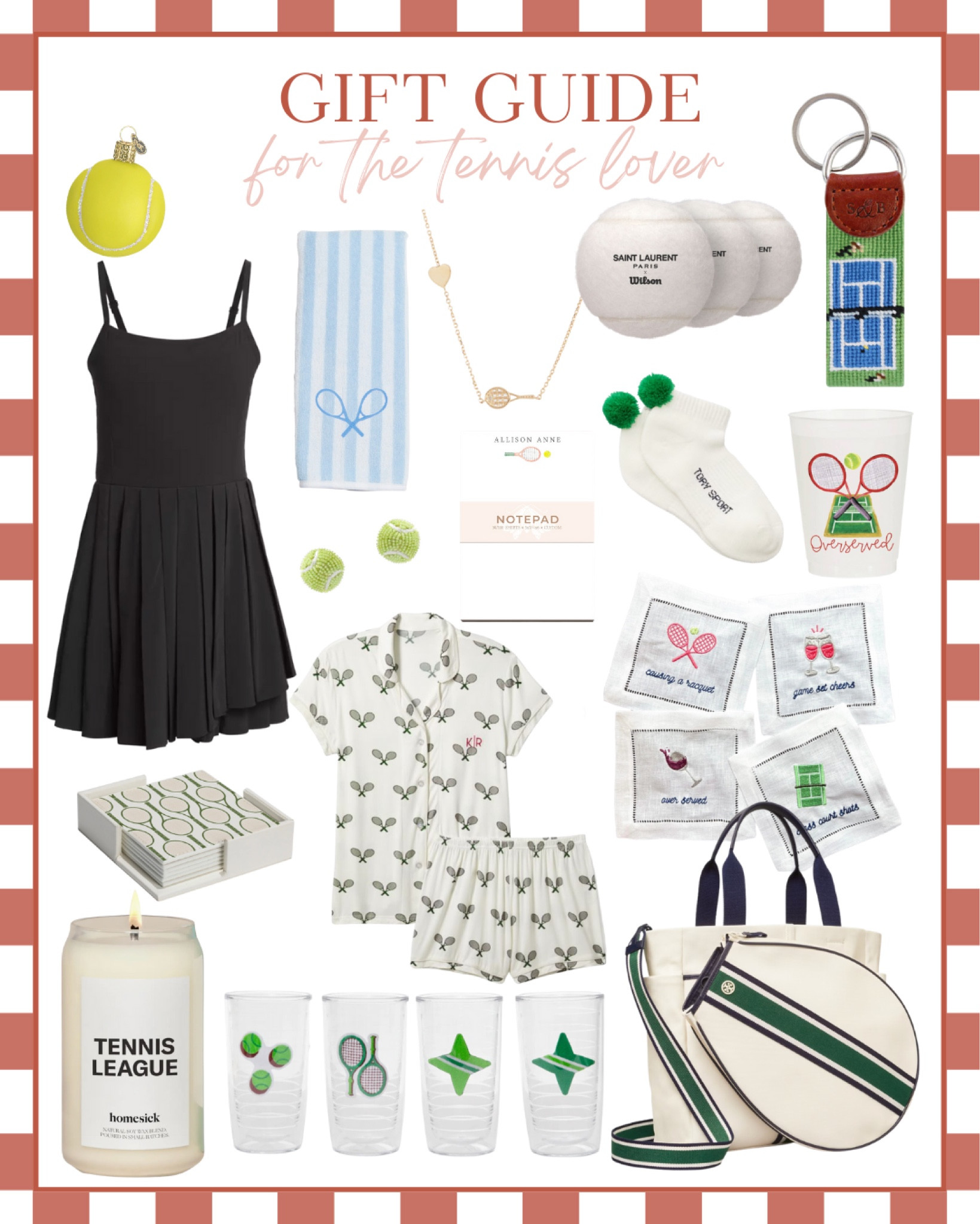 MY 2023 Christmas Guide #5! Everyone has a tennis girl in their life, here’s everything the ultimate tennis lover would need/want! 

Gift ideas for her🤍 Women’s gift guide, gifts for her, tennis girl, women’s gifts, holiday gifting, Christmas gift ideas / Saks fifth avenue / Nordstrom / gifts for tennis / tennis gifts / ideas for her / gifts for the tennis lover / weezie towels / tennis raquets / saint Laurent tennis / tory burch sport / tory sport / tory burch tennis / Katie Kime tennis / tennis necklace / tennis bracelet 

#LTKGiftGuide #LTKHoliday #LTKSeasonal