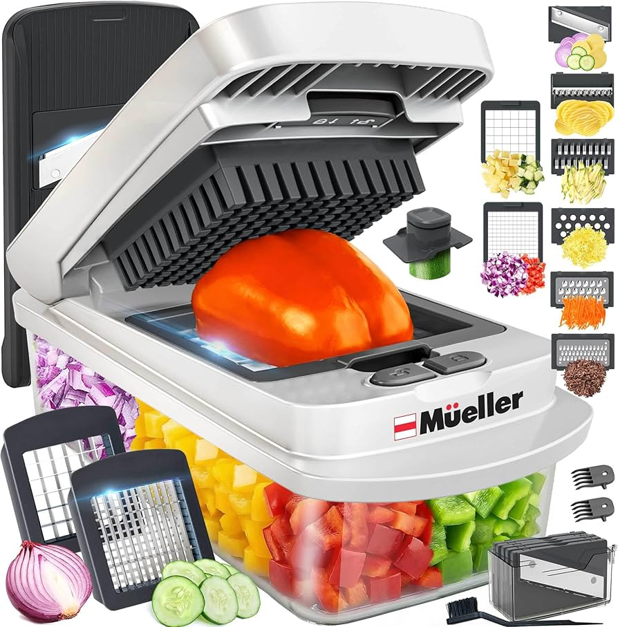 Mueller The Real Original Pro Chopper since 2013 Vegetable Chopper Mandoline Slicer, 8 Blade Food... | Amazon (US)