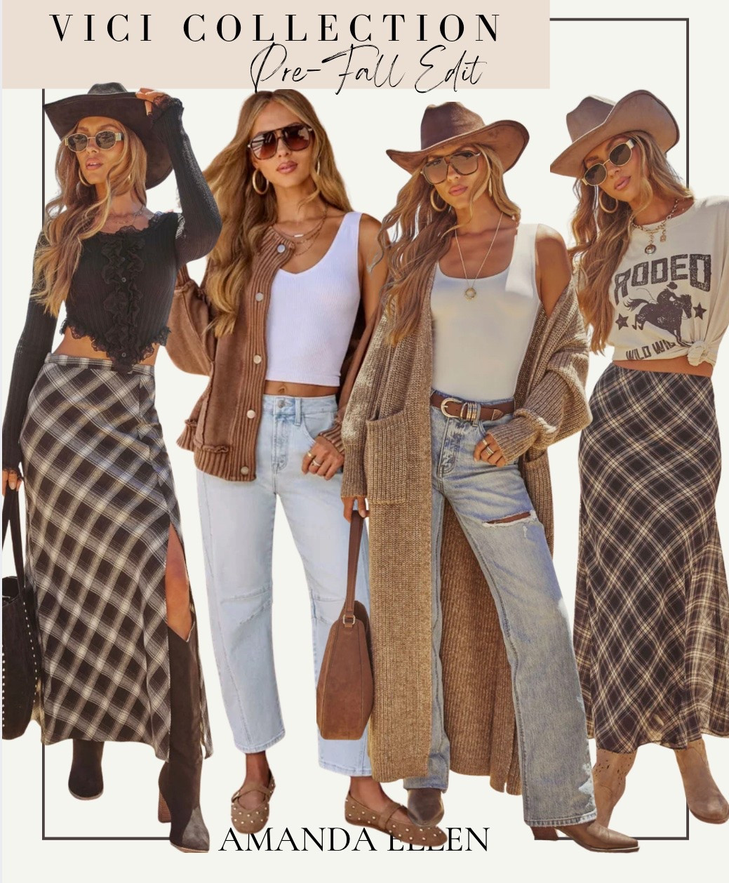 ✨ The VICI Pre-Fall Edit just dropped and I’m obsessed! 🤎🍂 Think western vibes, effortless cowboy style, cozy layers, denim, boots, and all the timeless staples you’ll be wearing on repeat this season. From everyday basics to statement pieces, this collection is perfect for transitioning into fall.

Shop my favorite picks now and don’t forget to use my code AMANDAELLEN30 to save! 🤠✨

#VICICollection #VICIPartner #PreFallFashion #FallFashion #WesternStyle #CowgirlStyle #CowboyBoots #FallOutfitIdeas #AutumnStyle #CapsuleWardrobe #NeutralStyle #DenimOutfits #CountryFashion #FallWardrobe #LTKStyle #LTKFashion #LTKFinds #PinterestFashion #FallTrends2026 #WesternChic #EverydayStyle #OOTD #FallMustHaves #BoutiqueFashion #FashionInspo

#LTKTall #LTKootd #LTKSaleAlert