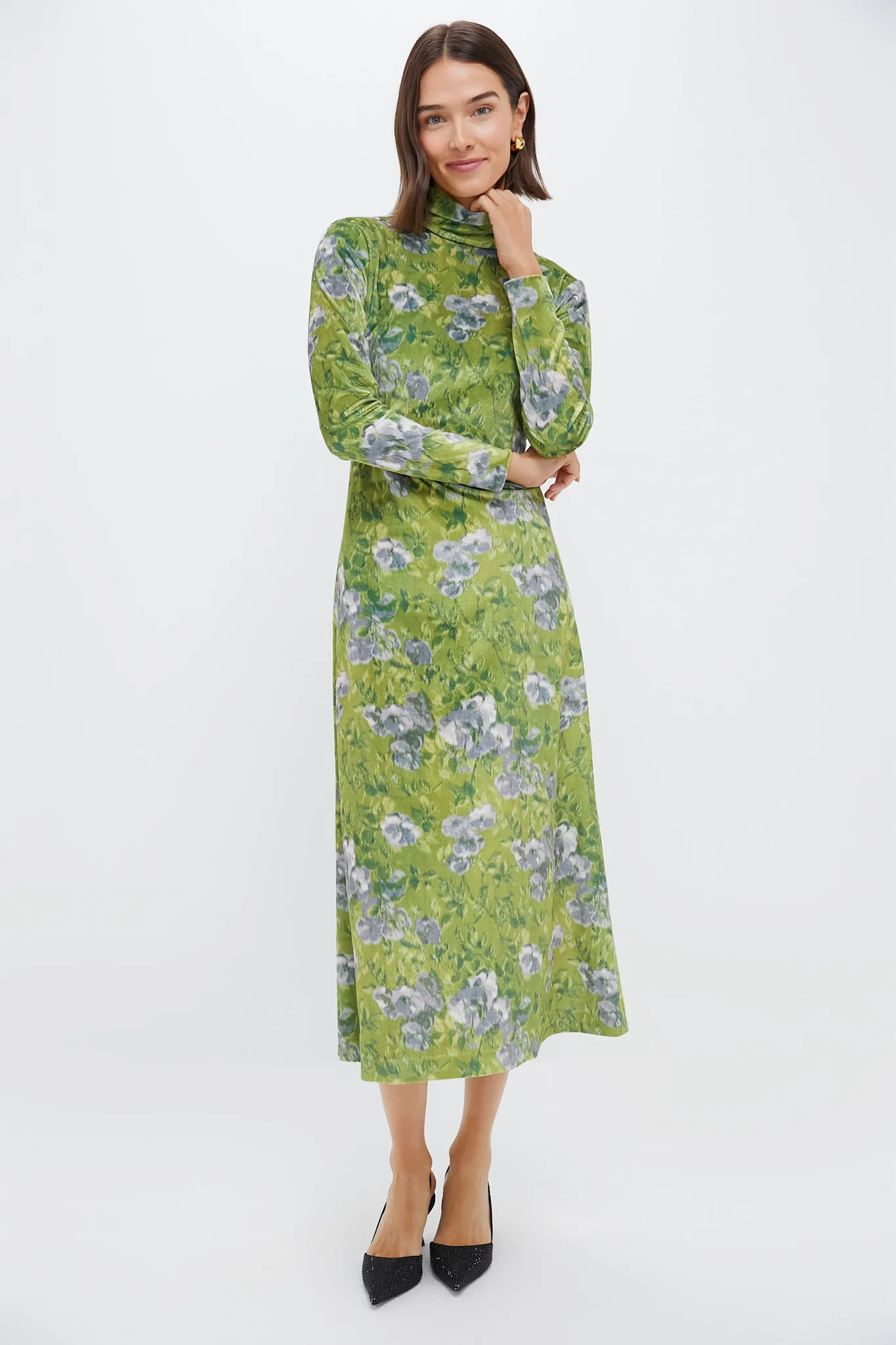 Muted Meadow Velvet Ellery Dress | Tuckernuck (US)