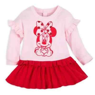 New DISNEY Baby Minnie Mouse Pink Red Sweater Infant 3-6 Months 2 PC Dress Set  | eBay | eBay US