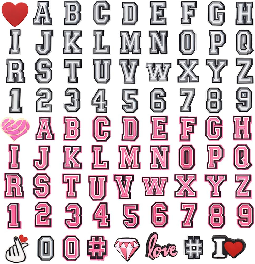 Black Girl Women Magic/Pink Letter Numbers Shoe Charms AKA Cute Unisex-adult Shoe Decorations for... | Amazon (US)