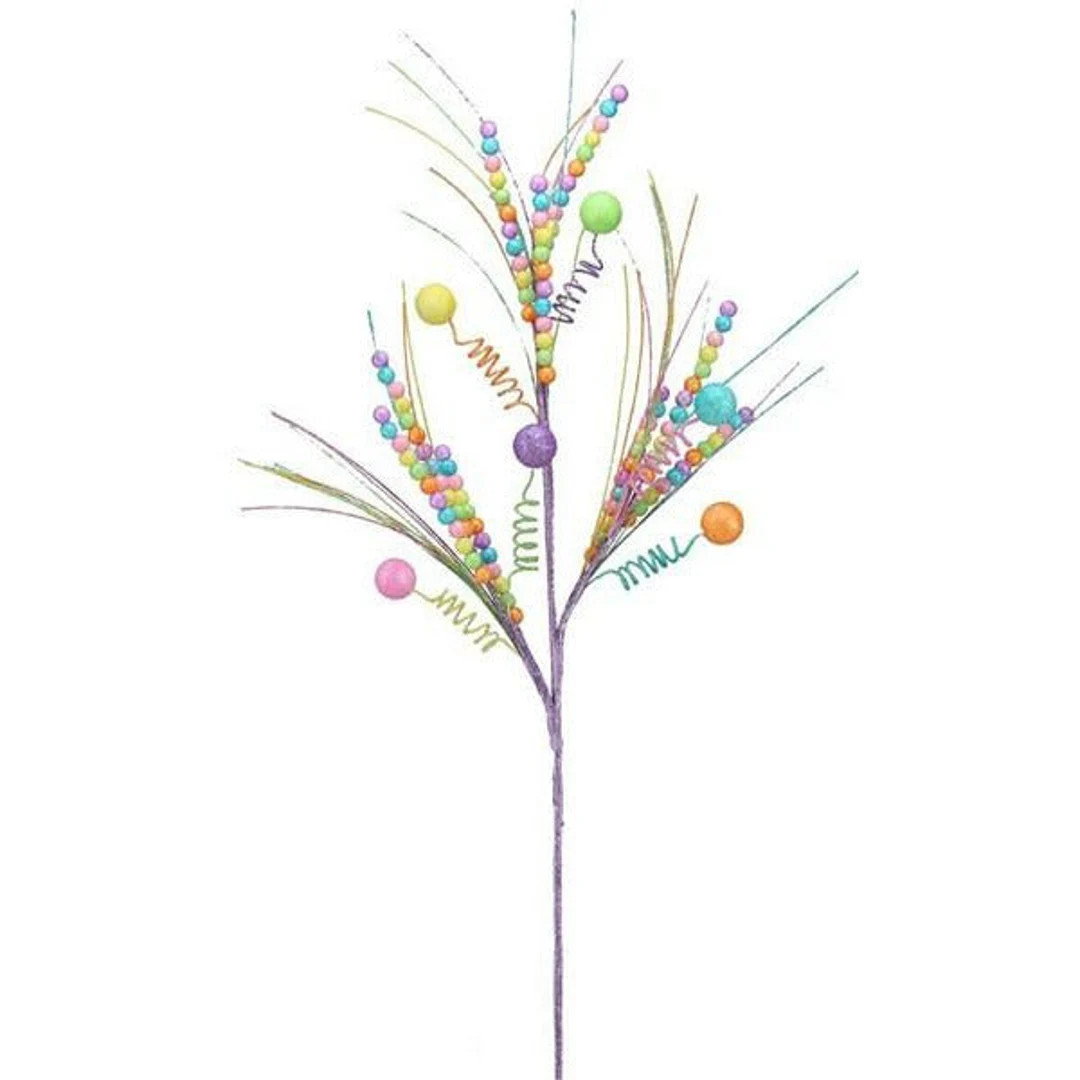 31in Glitter Bead Spike Spray: Pastel - Etsy | Etsy (US)