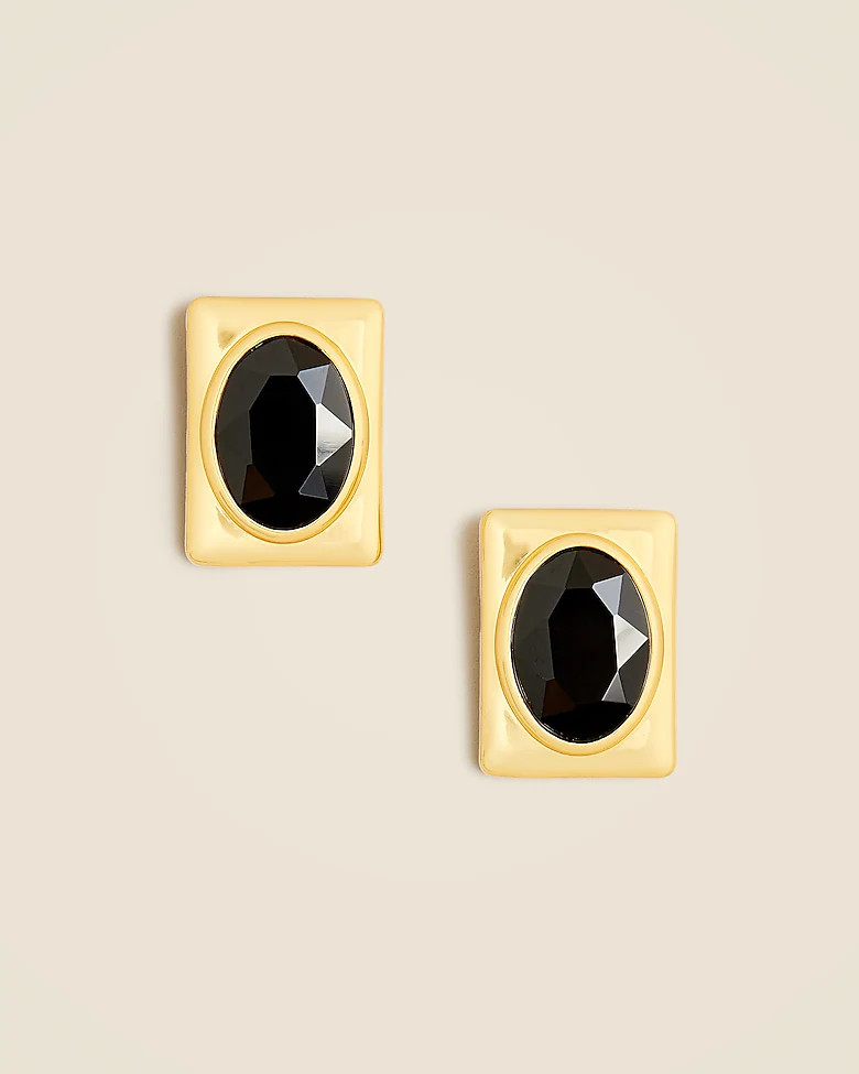 Oversized crystal-embellished studs | J. Crew US