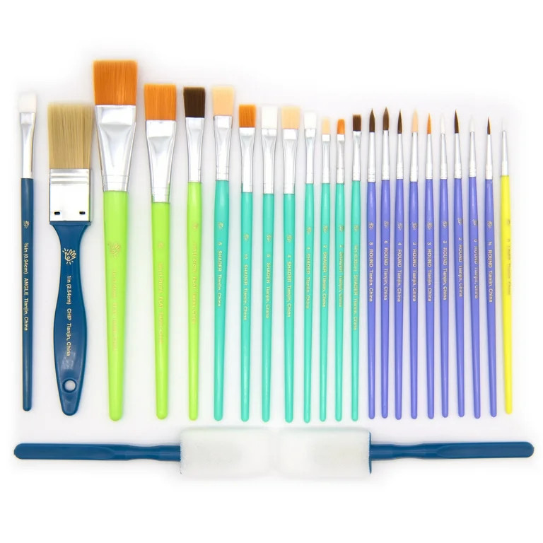 Assorted Craft Brush Set, 25pcs | Walmart (US)