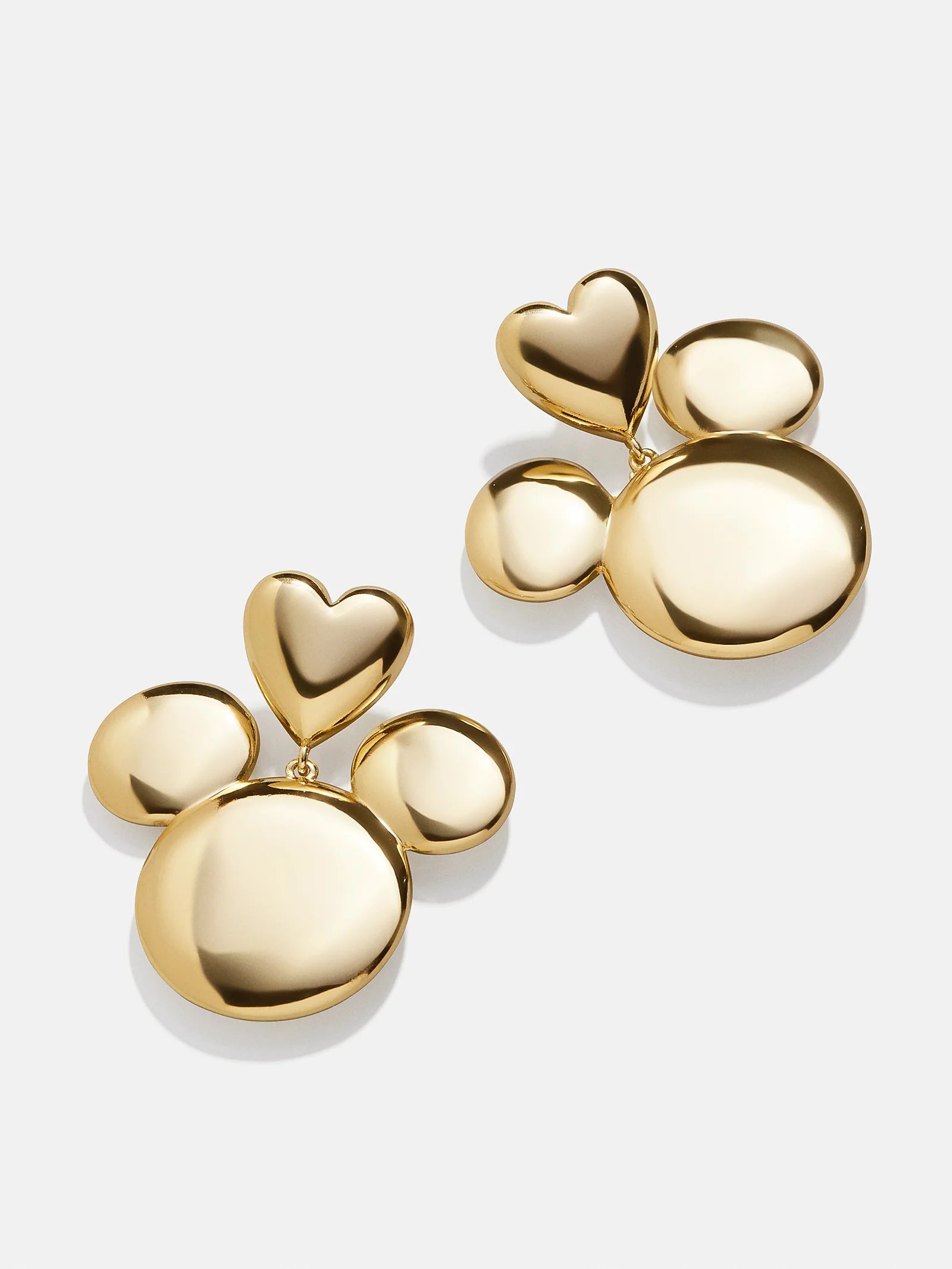 Mickey Mouse Disney Gold Heart Earrings - Gold | BaubleBar (US)