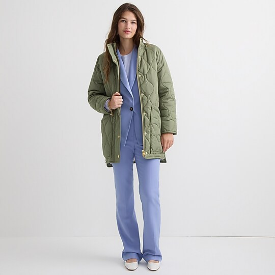New quilted cocoon puffer coat | J. Crew US