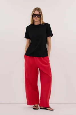 DARCY BLACK SHOULDER PAD TEE | DISSH