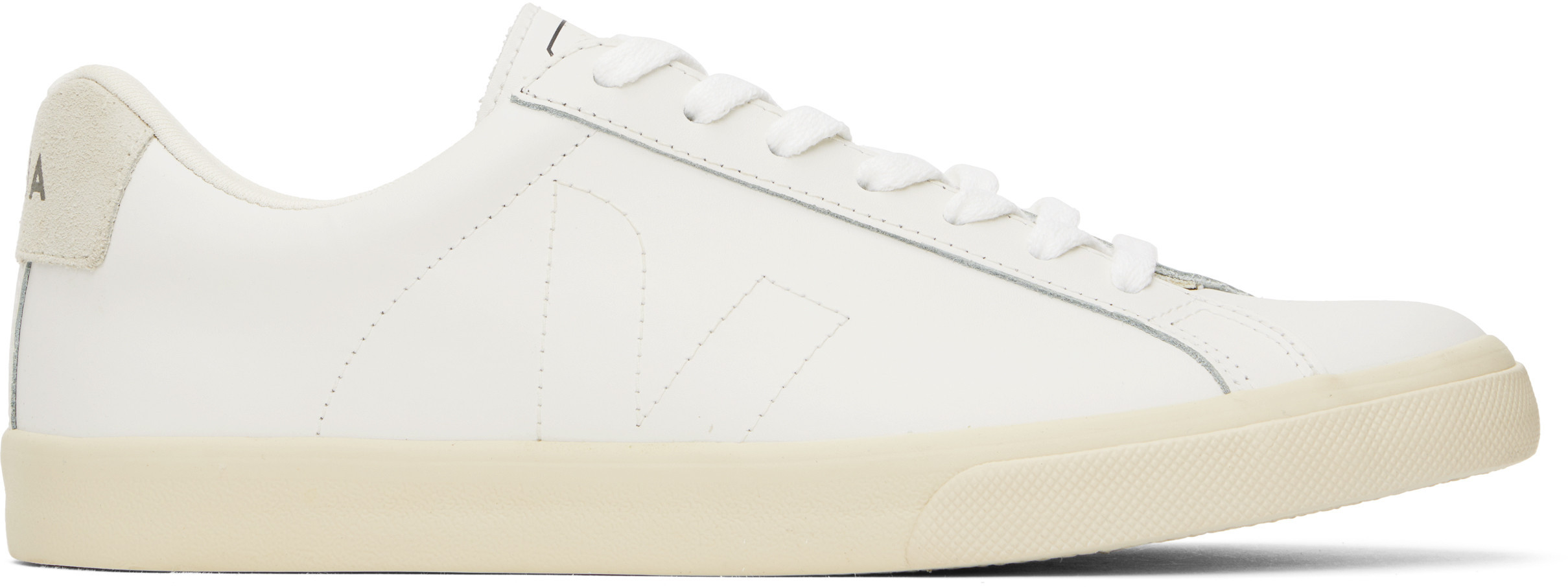 VEJA White Esplar Leather Sneakers | SSENSE