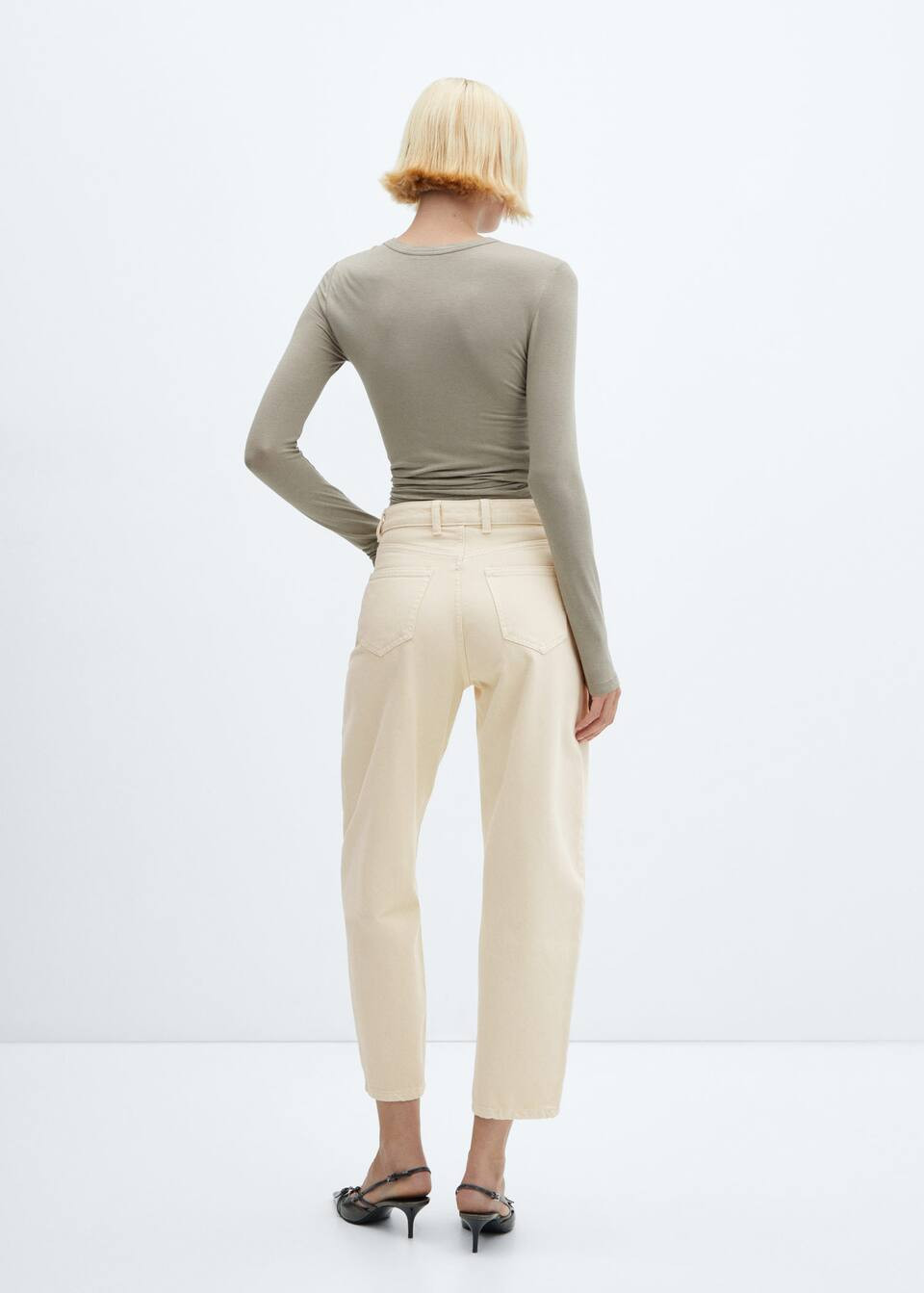 High-waist slouchy jeans -  Women | Mango USA | MANGO (US)