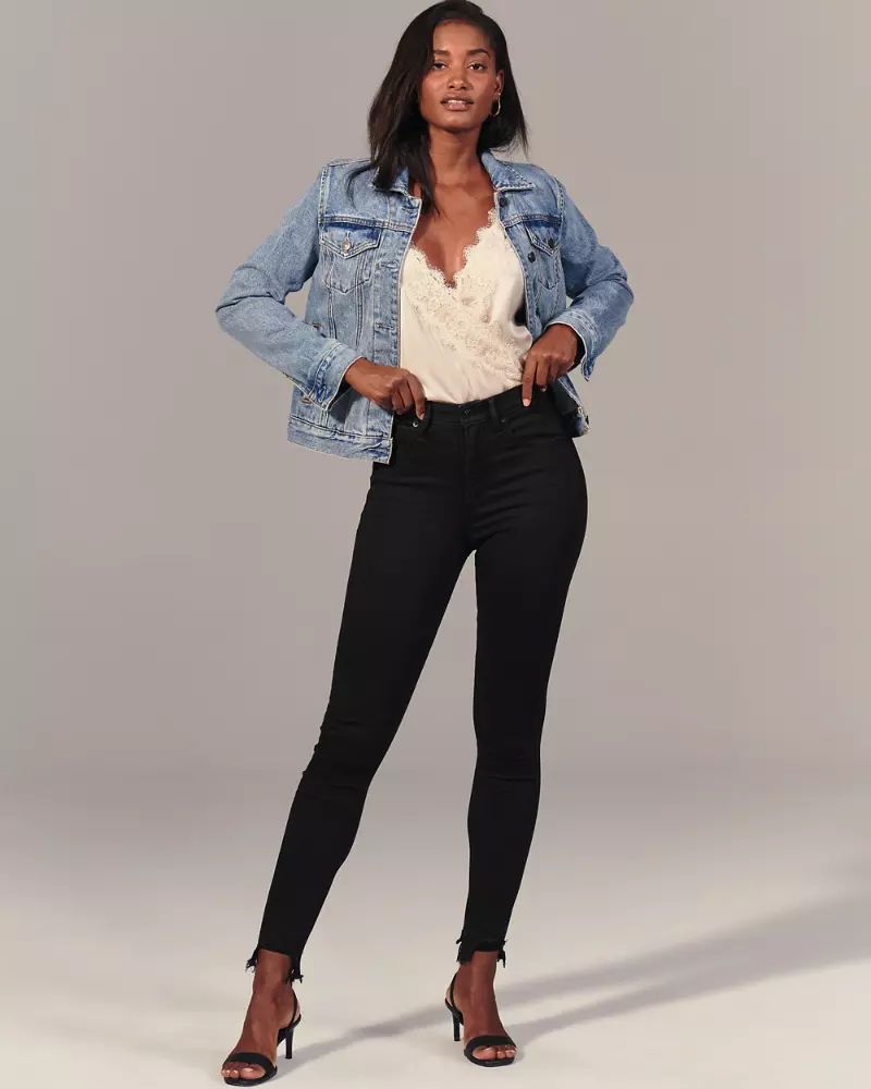 Womens Curve Love High Rise Super Skinny Ankle Jeans | Womens Bottoms | Abercrombie.com | Abercrombie & Fitch US & UK