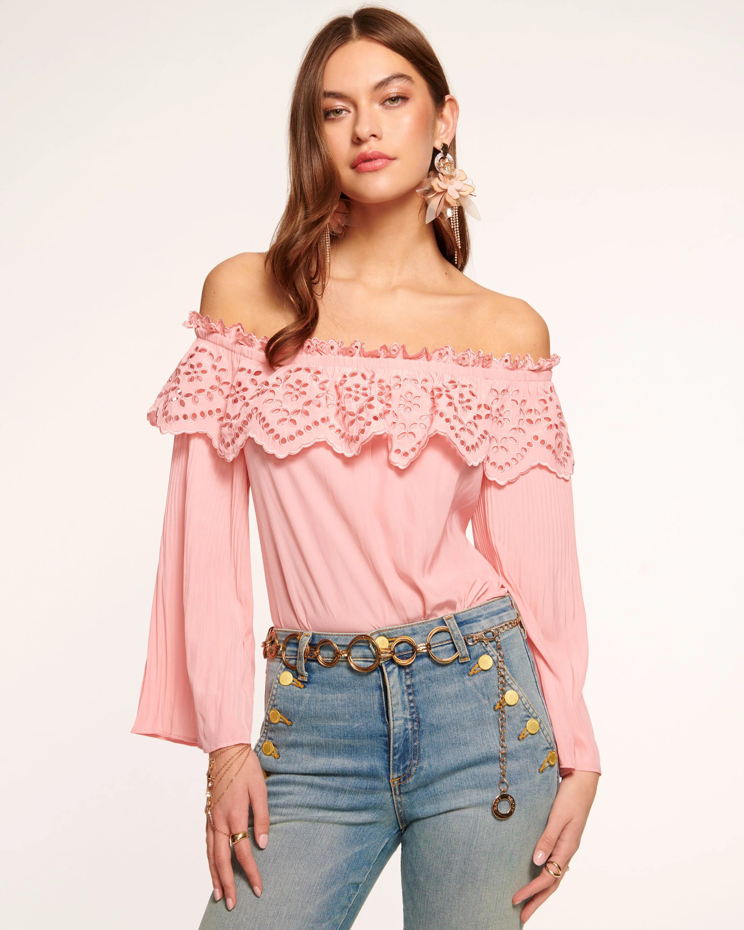 Holland Embellished Off-The-Shoulder Top | Ramy Brook