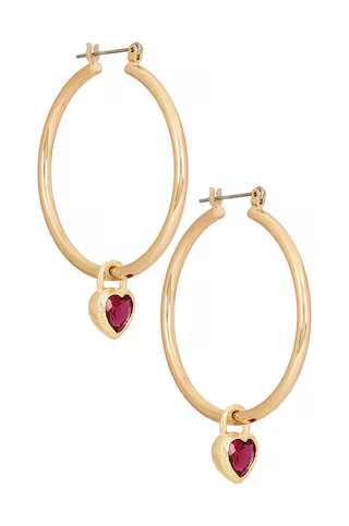 X For Love & Lemons Bezel Heart Charm Hoops
                    
                    Luv AJ | Revolve Clothing (Global)