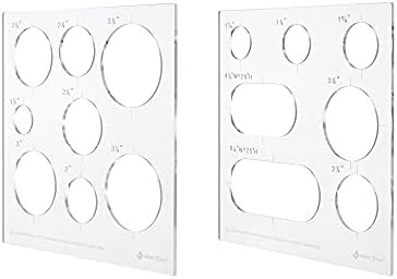 HERMIT TOOLS 12“*10" Inches Pack of 2 Circle/Grommet Templates | Decorative Templates for Woodw... | Amazon (US)