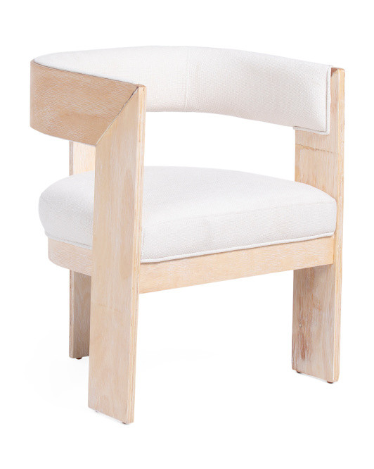 23x30 Celine Wood Frame Chenille Chair | TJ Maxx