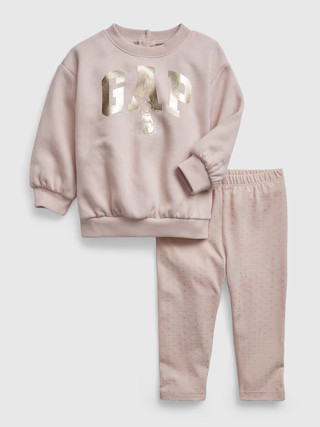 Gap &#215 Disney Baby Metallic Minnie Mouse Sweat Set | Gap (US)