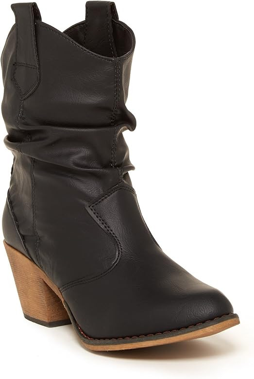 Charles Albert Women's Modern Western Cowboy Distressed Boot with Pull-Up Tabs | Amazon (US)