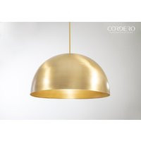 Brushed Brass Smooth Dome Pendant Light Fixture | Etsy (US)