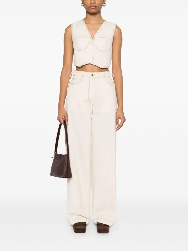 SANDRO Cotton Vest | Neutrals | FARFETCH | Farfetch Global