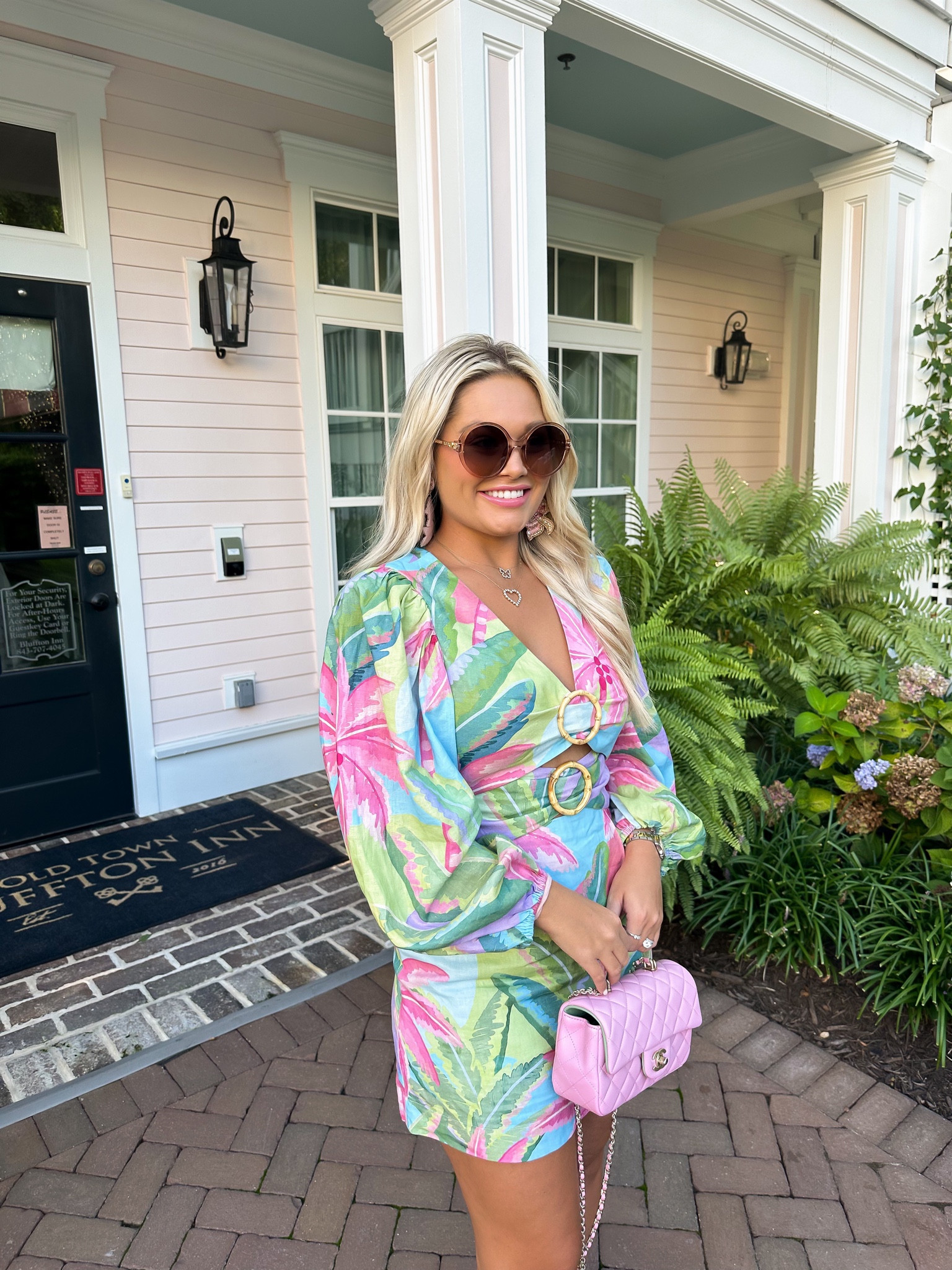 Farm Rio dress / Whitney Rife is wearing size small 

Vacation style 
Summer outfit 

#LTKwedding #LTKtravel