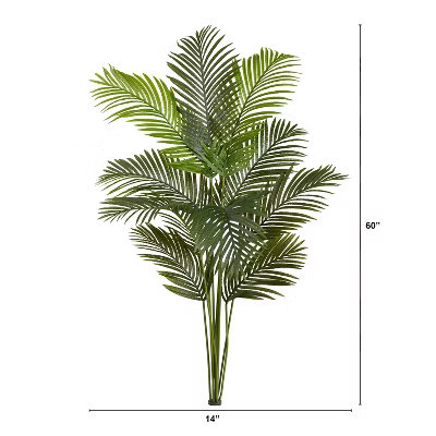 HomeStock  5 ft. Artificial Palm Tree in Pot for Indoor/Outdoor | Target