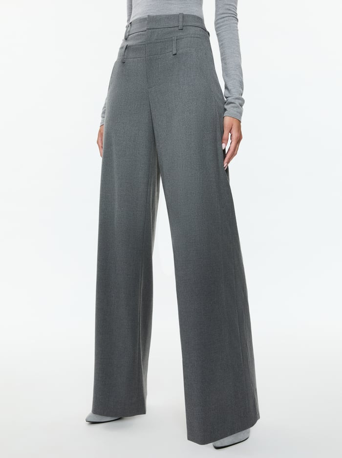 ASPEN HIGH RISE DOUBLE WAIST TROUSER | Alice + Olivia