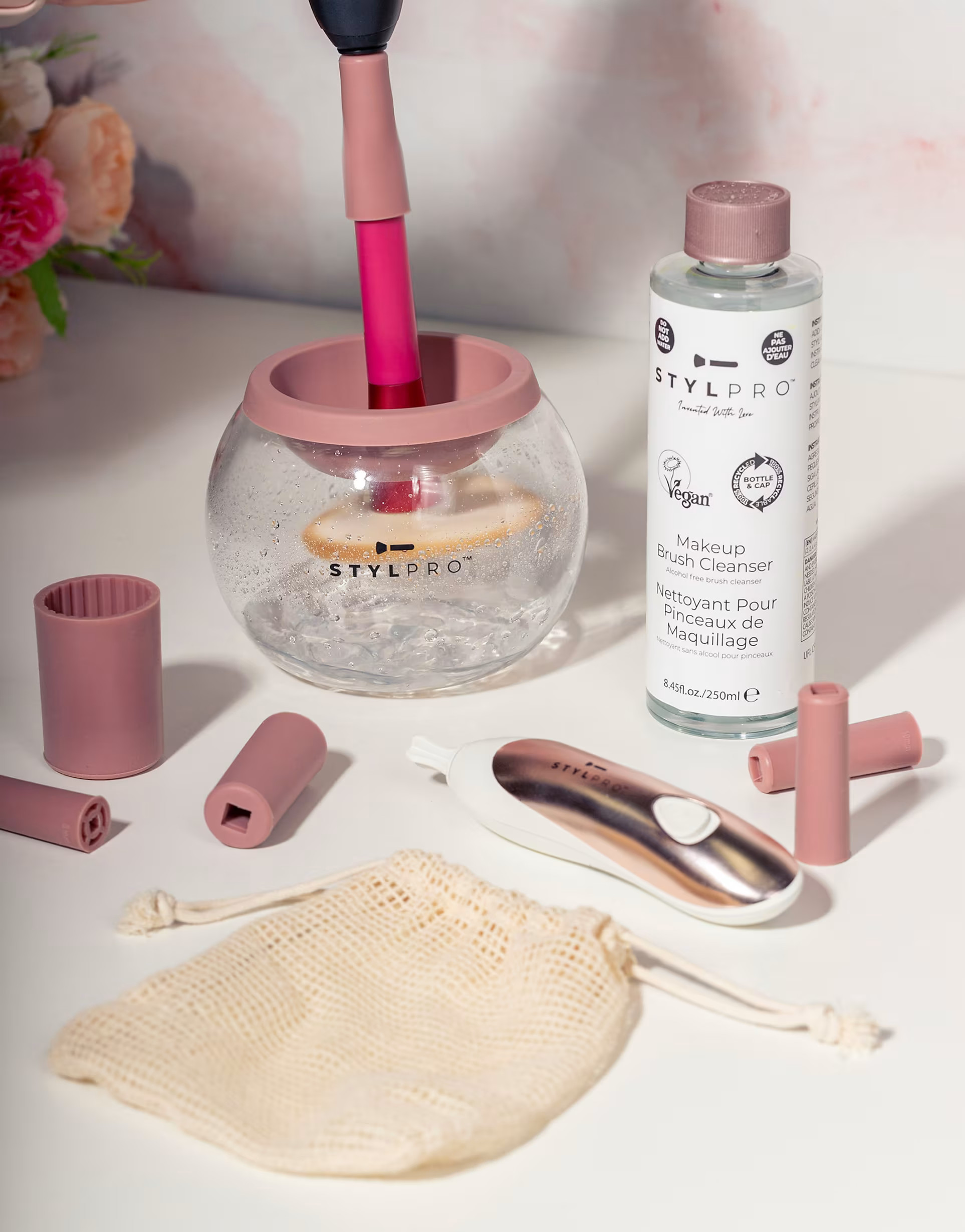 StylPro Makeup Brush Cleaning Gift Set in rose gold | ASOS (Global)