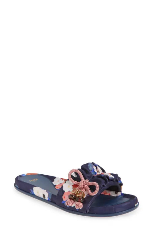 Fendi Feel Knotted Slide Sandal in Mediterran Multicolor at Nordstrom, Size 5.5Us | Nordstrom